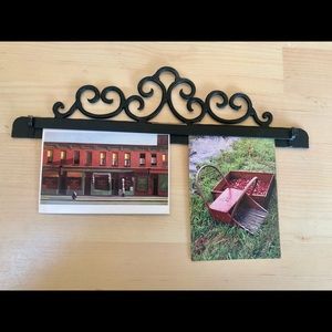 VINTAGE/farmhouse wrought cast iron picture holder